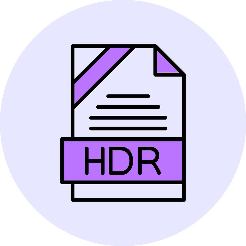 HDR Filled Circle Fill Style Icon vector