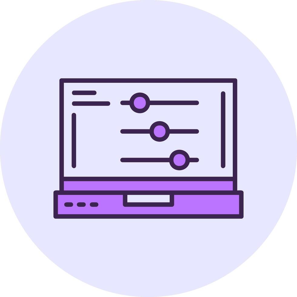 Settings Filled Circle Fill Style Icon vector