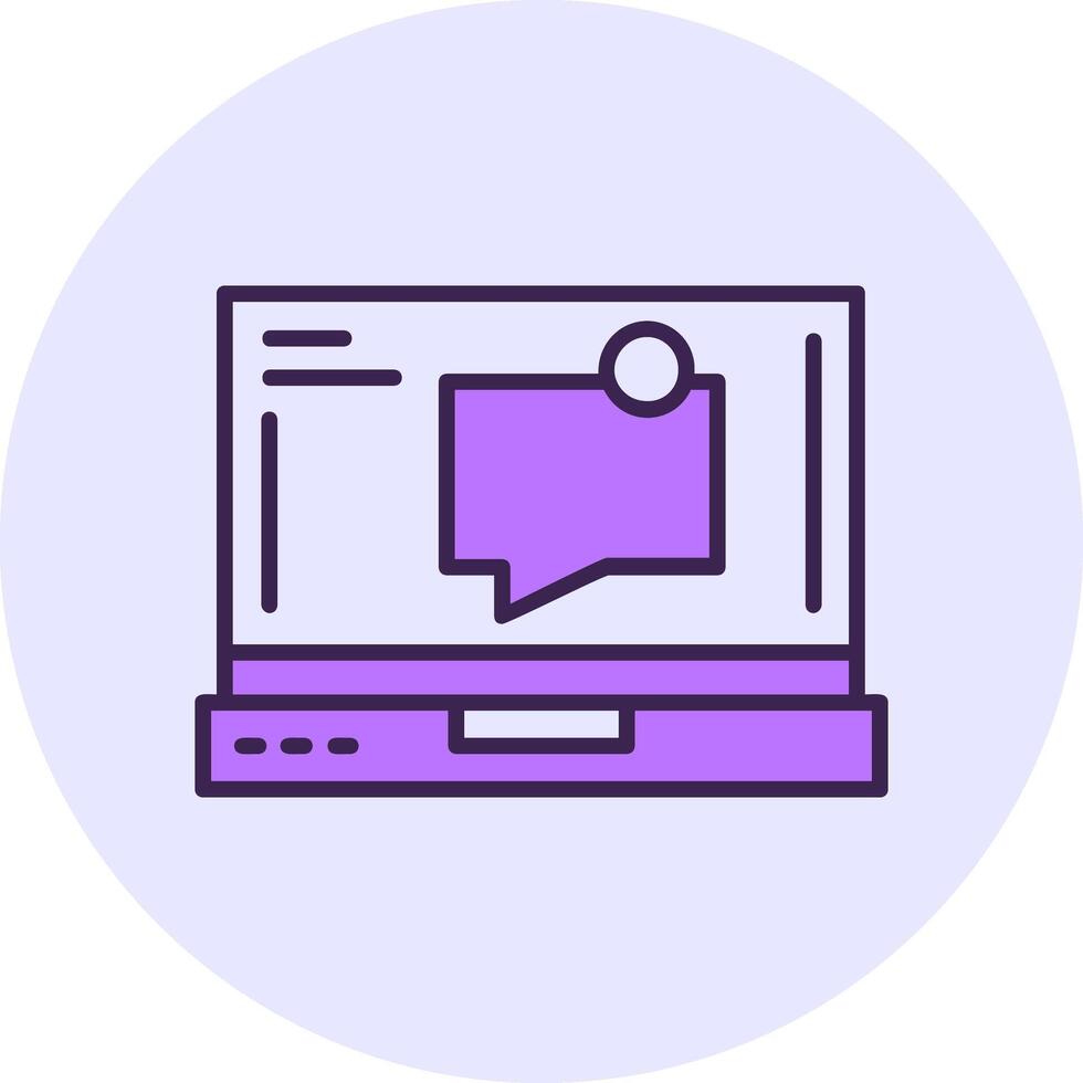 Messages Filled Circle Fill Style Icon vector