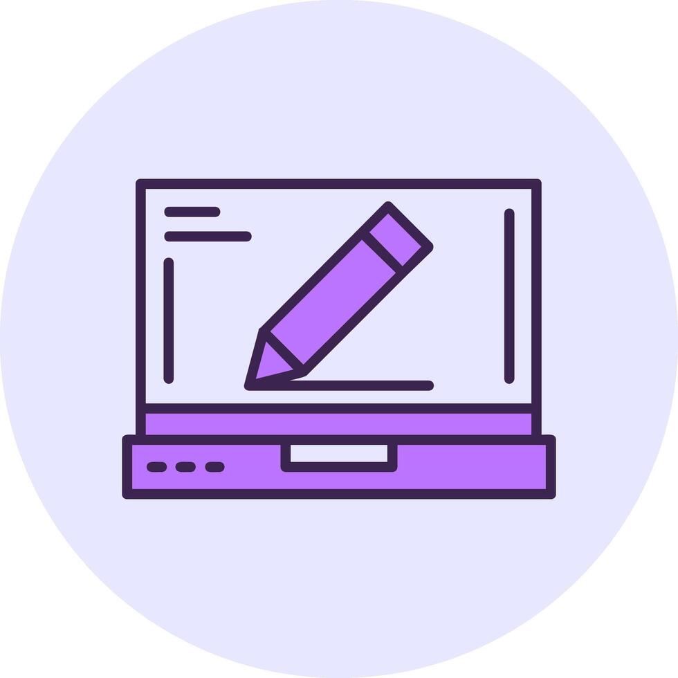 Edit Filled Circle Fill Style Icon vector