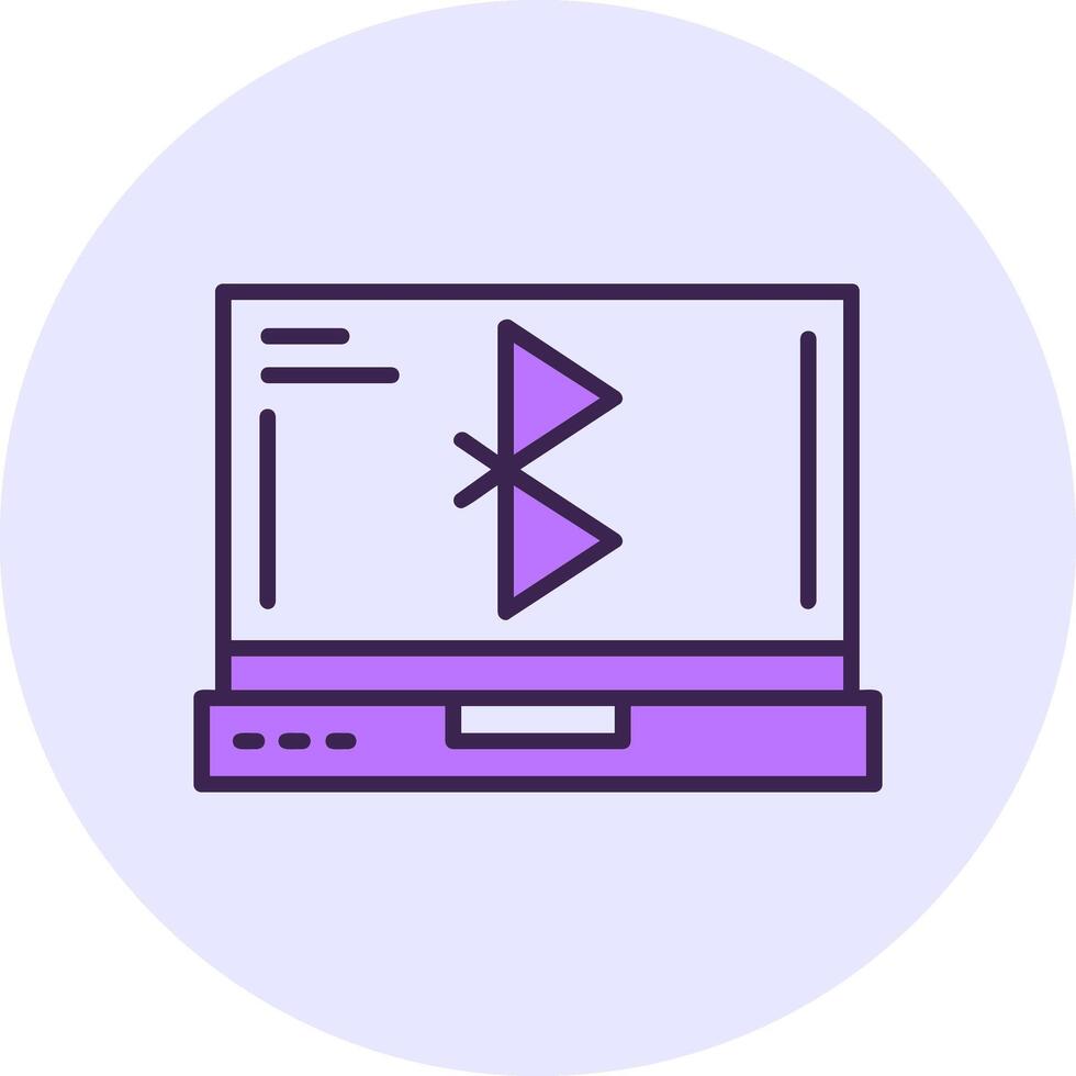 Bluetooth Filled Circle Fill Style Icon vector
