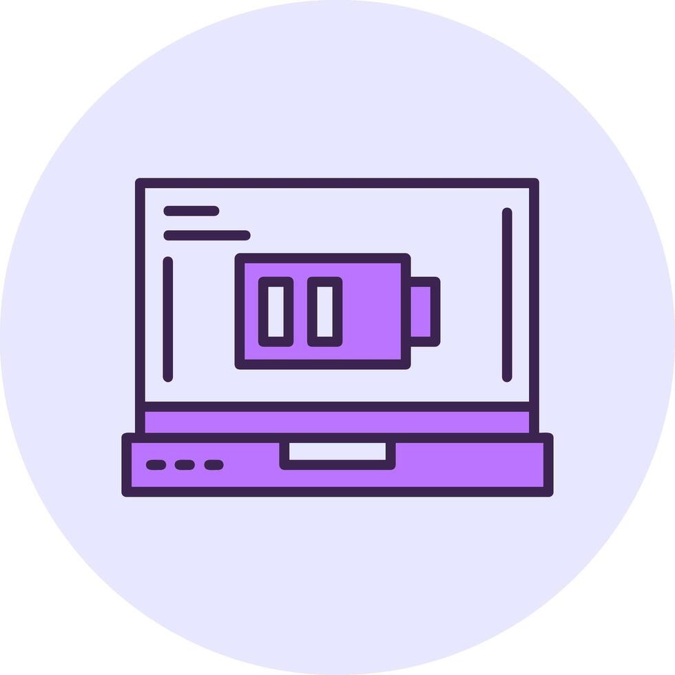 Battery Filled Circle Fill Style Icon vector