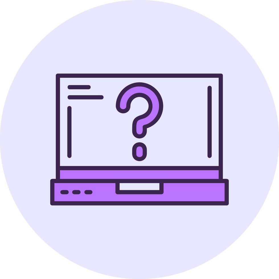 Question mark Filled Circle Fill Style Icon vector
