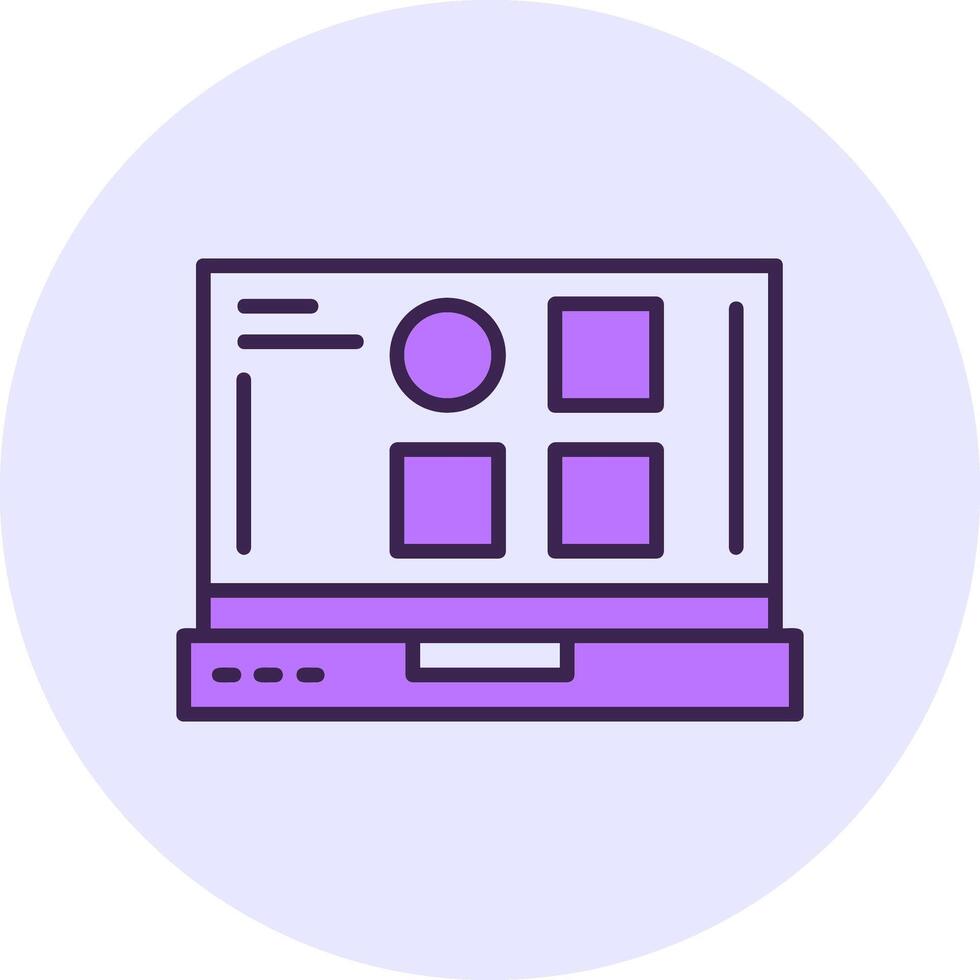 Categories Filled Circle Fill Style Icon vector