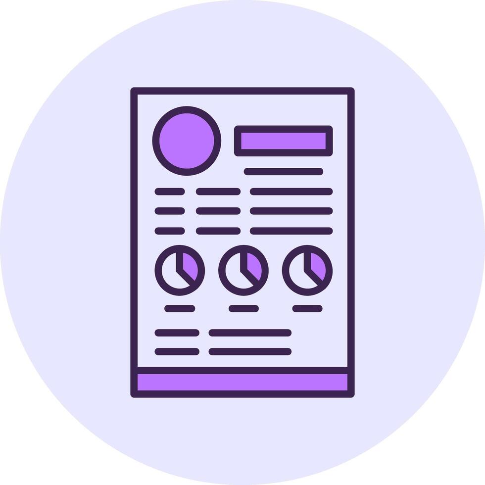 CV Filled Circle Fill Style Icon vector