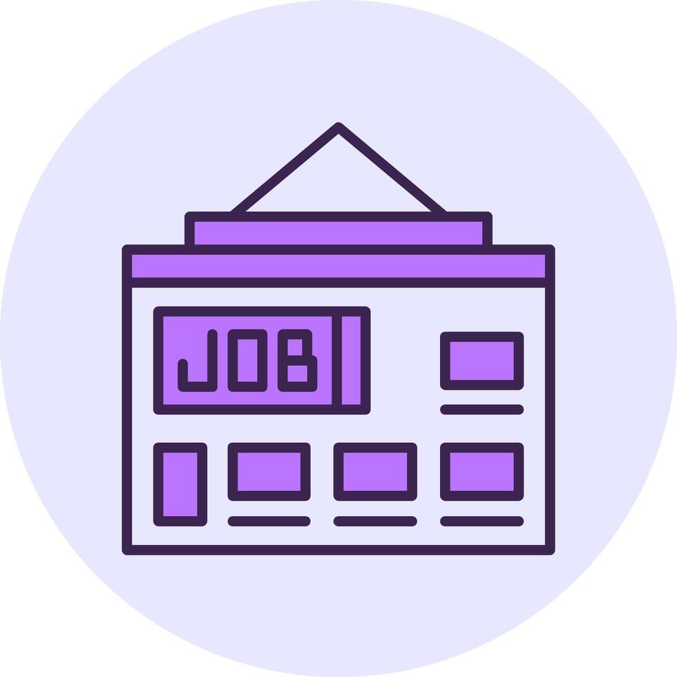 Job Board Filled Circle Fill Style Icon vector