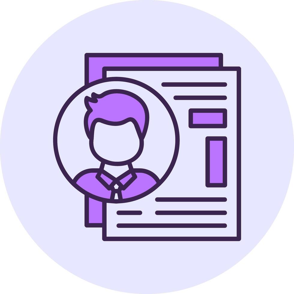 Candidate Filled Circle Fill Style Icon vector