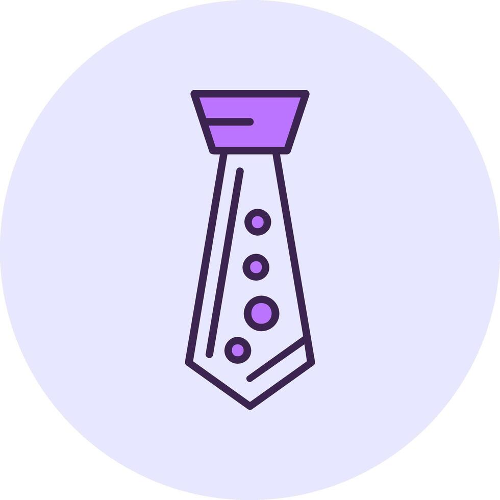 Tie Filled Circle Fill Style Icon vector