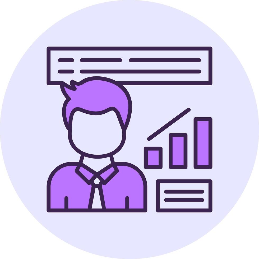 Growth Filled Circle Fill Style Icon vector