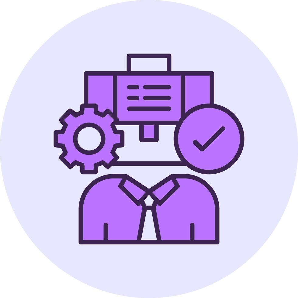 Job Satisfaction Filled Circle Fill Style Icon vector