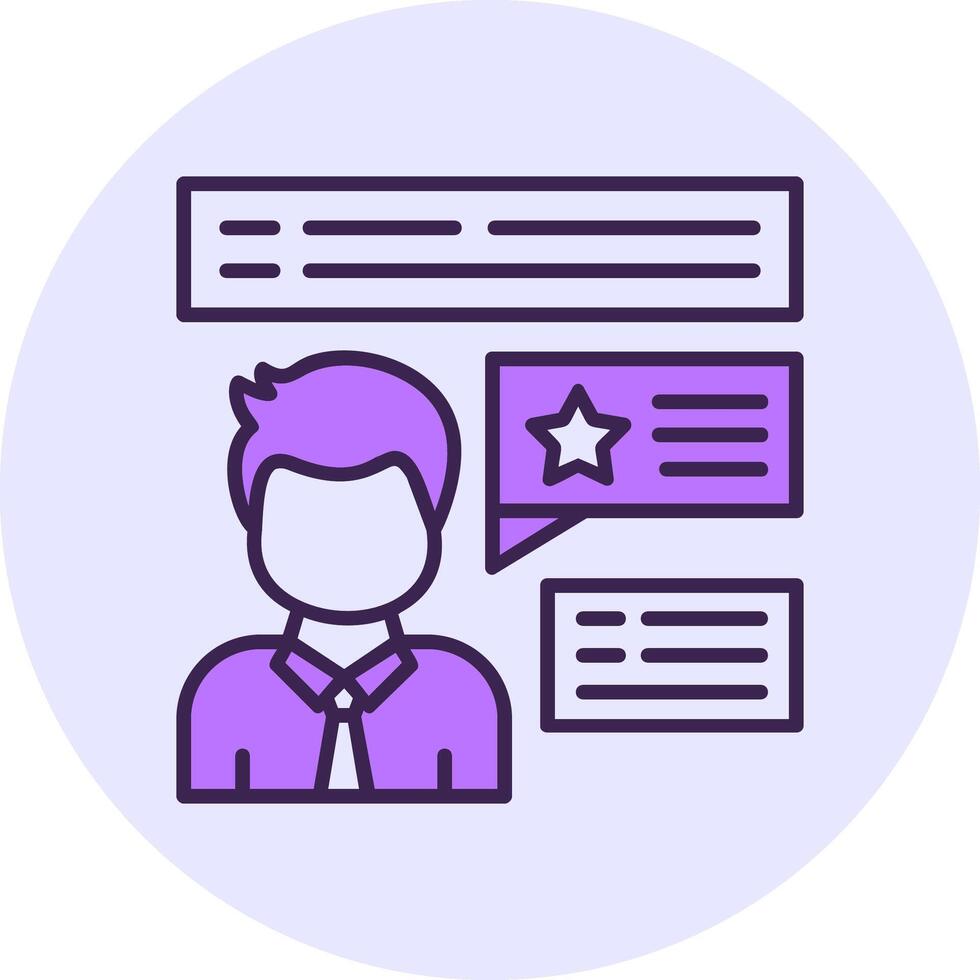 Feedback Filled Circle Fill Style Icon vector
