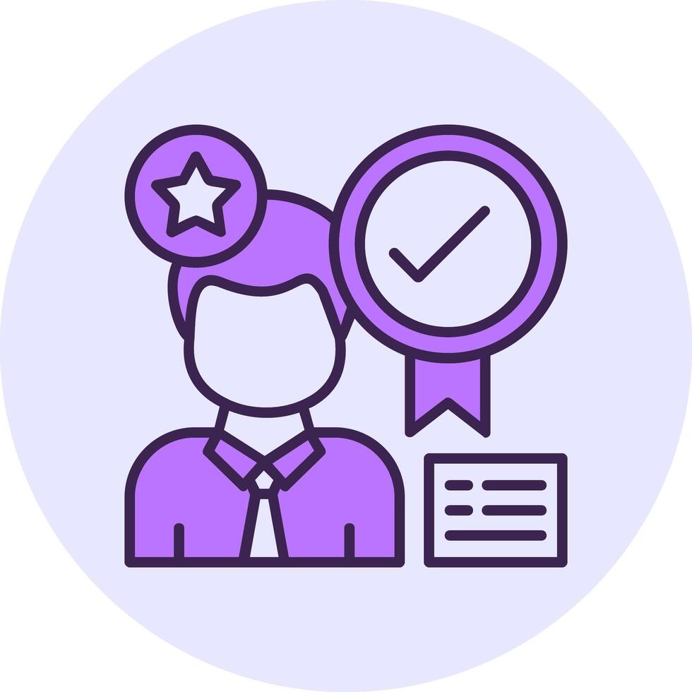 Recognition Filled Circle Fill Style Icon vector