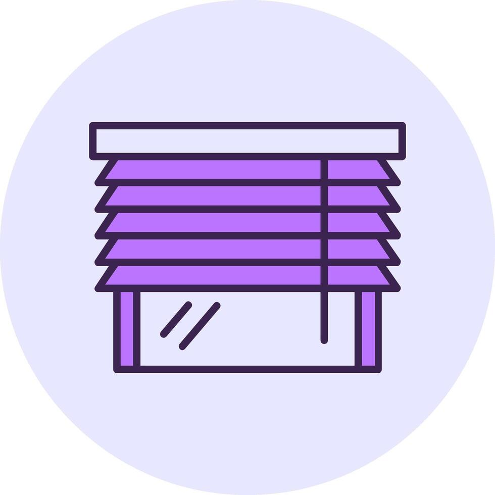 Blinds Filled Circle Fill Style Icon vector