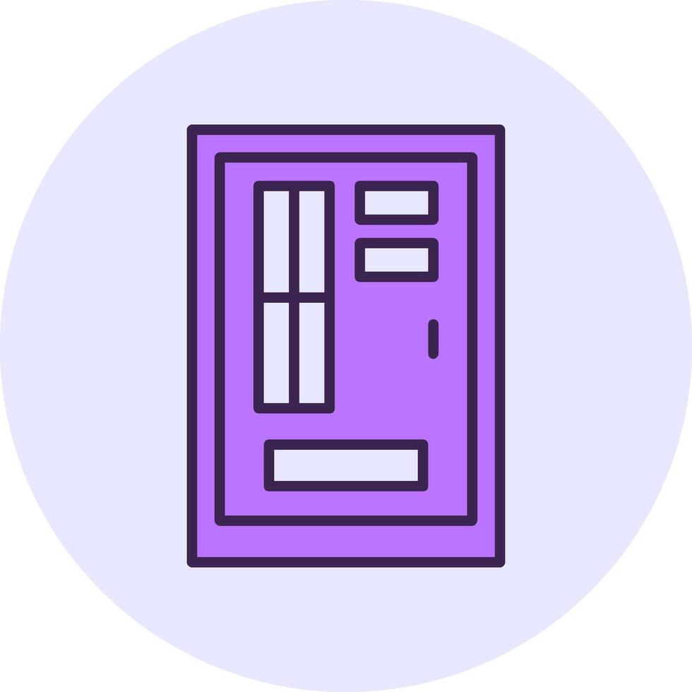 Back door Filled Circle Fill Style Icon vector