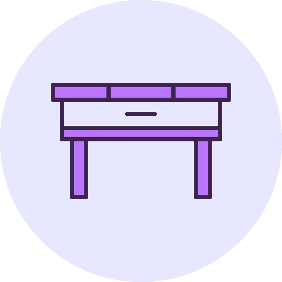 Table Filled Circle Fill Style Icon vector
