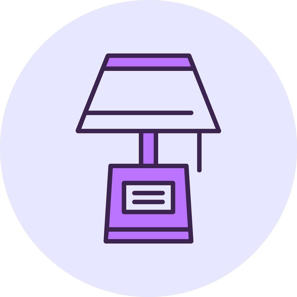 Lamp Filled Circle Fill Style Icon vector