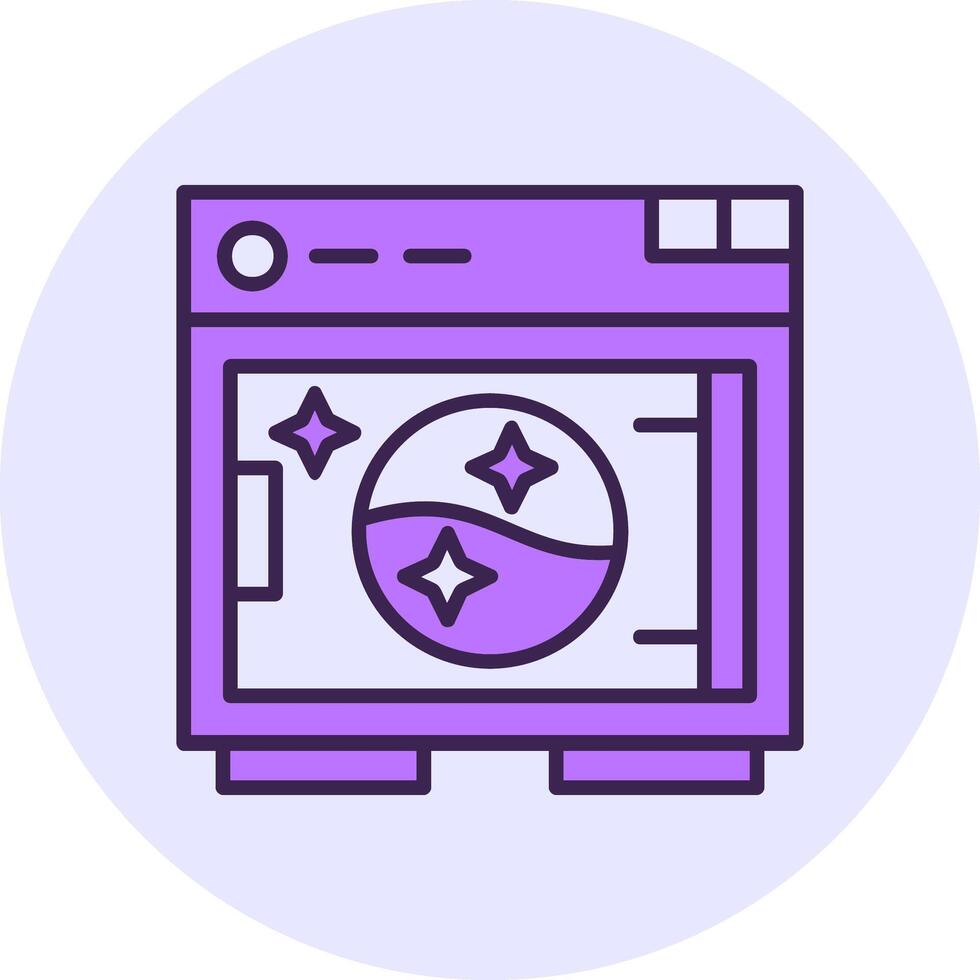 Dryer Filled Circle Fill Style Icon vector