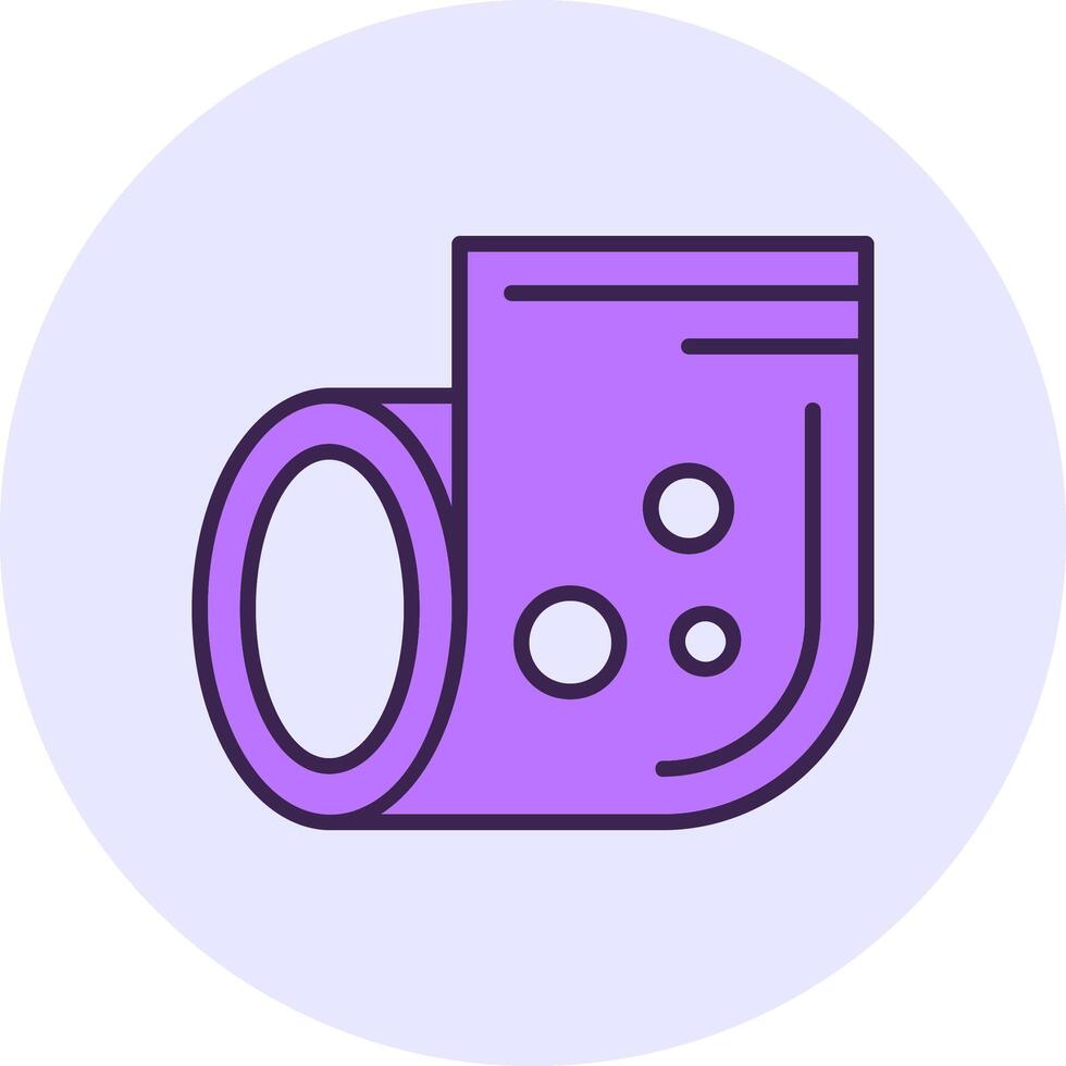 Toilet paper Filled Circle Fill Style Icon vector