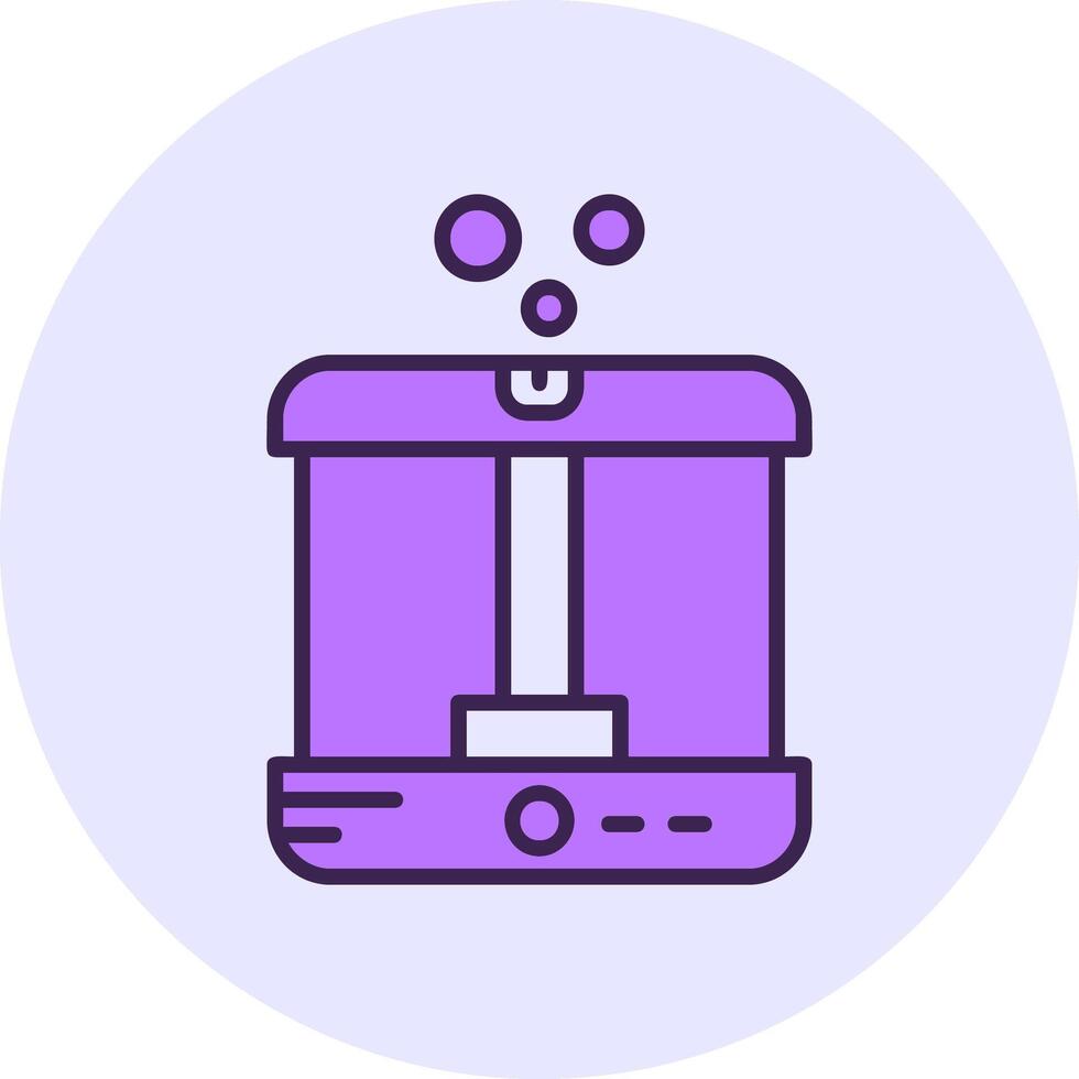 Humidifier Filled Circle Fill Style Icon vector