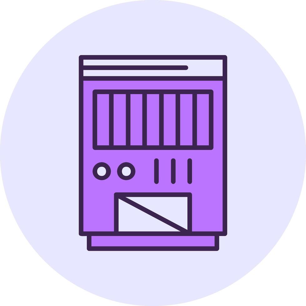 Dehumidifier Filled Circle Fill Style Icon vector