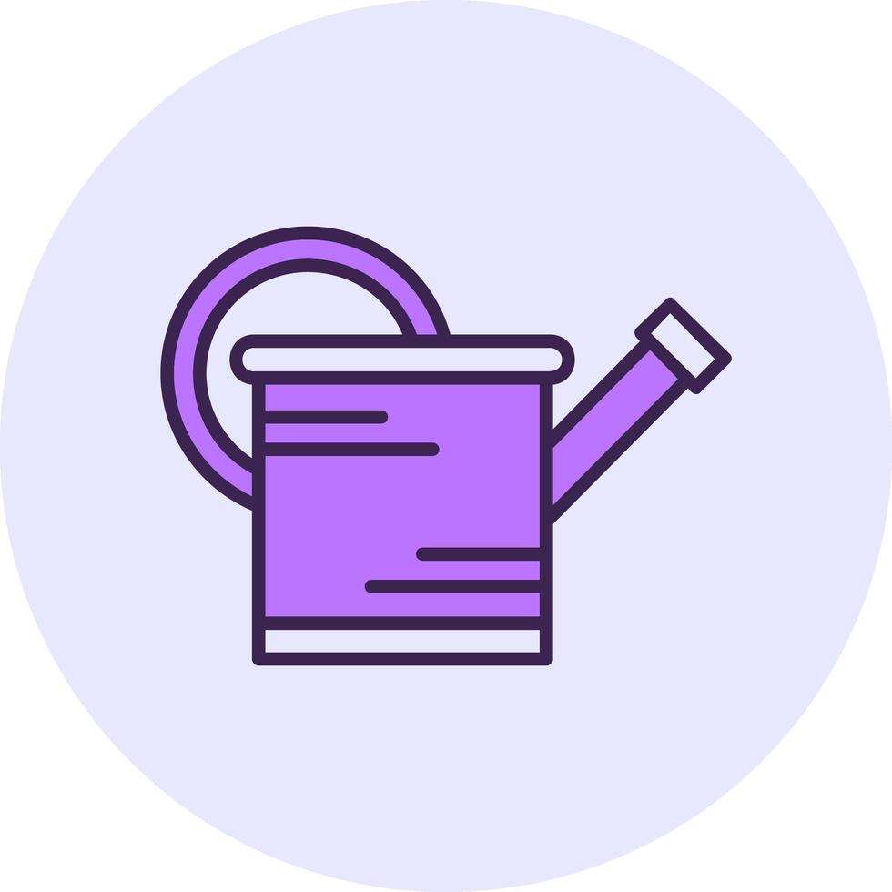 Watering can Filled Circle Fill Style Icon vector