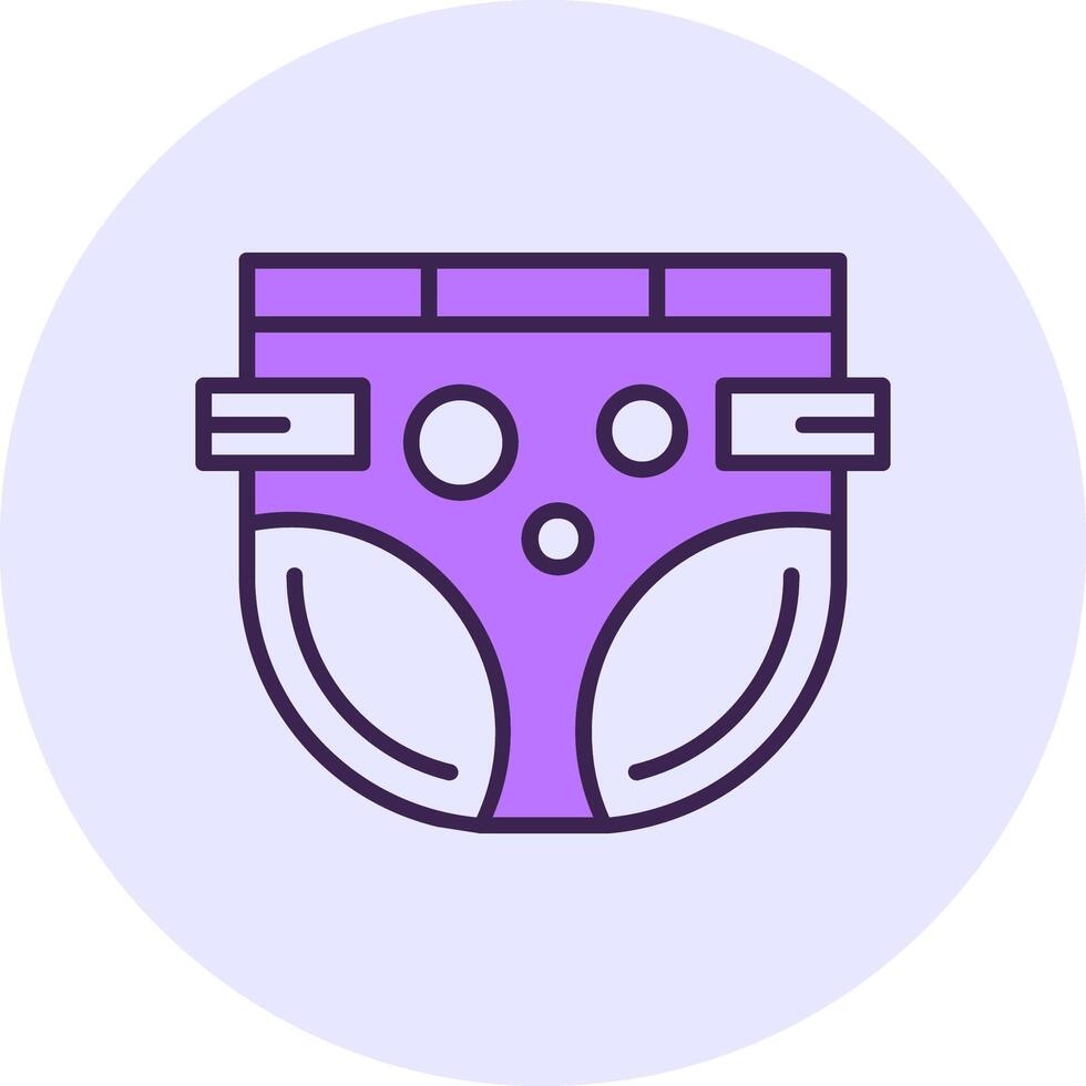 Diaper Filled Circle Fill Style Icon vector