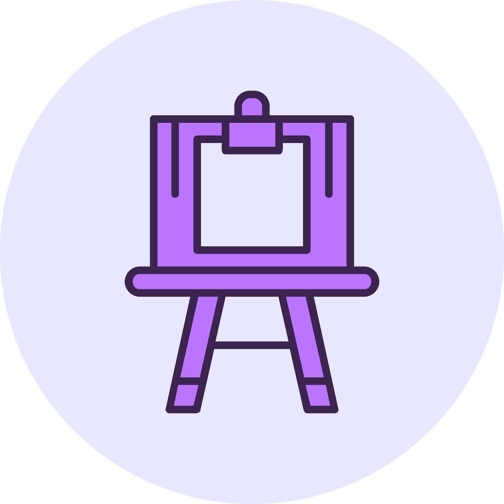 Easel Filled Circle Fill Style Icon vector