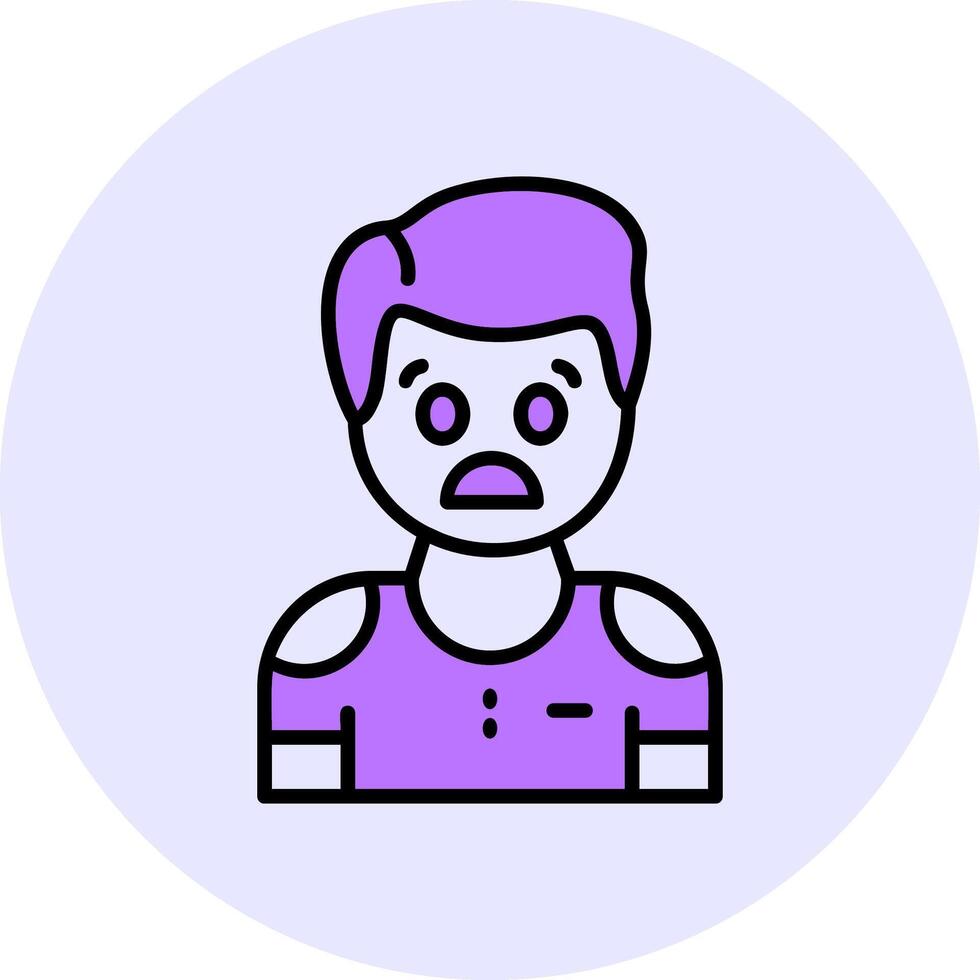 Fear Filled Circle Fill Icon Style vector