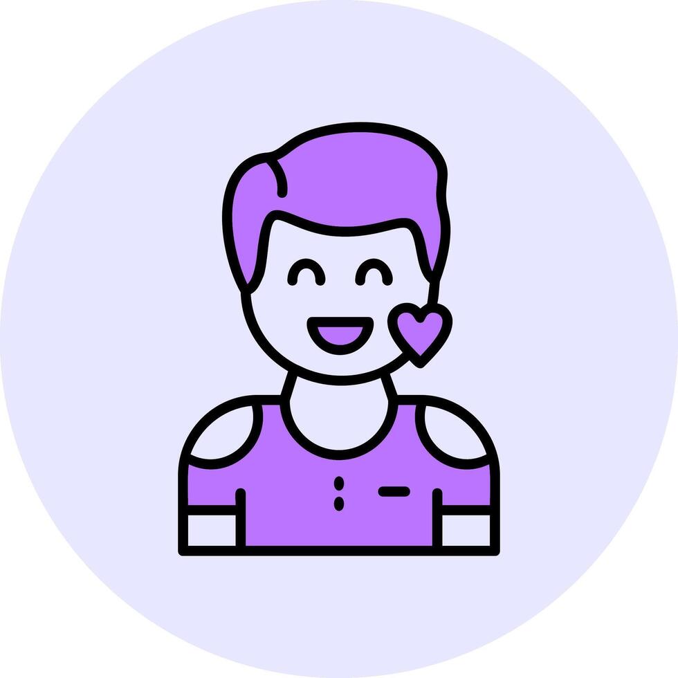 Love Filled Circle Fill Icon Style vector