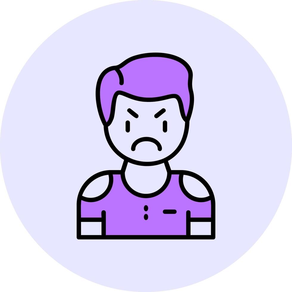 Resentment Filled Circle Fill Icon Style vector