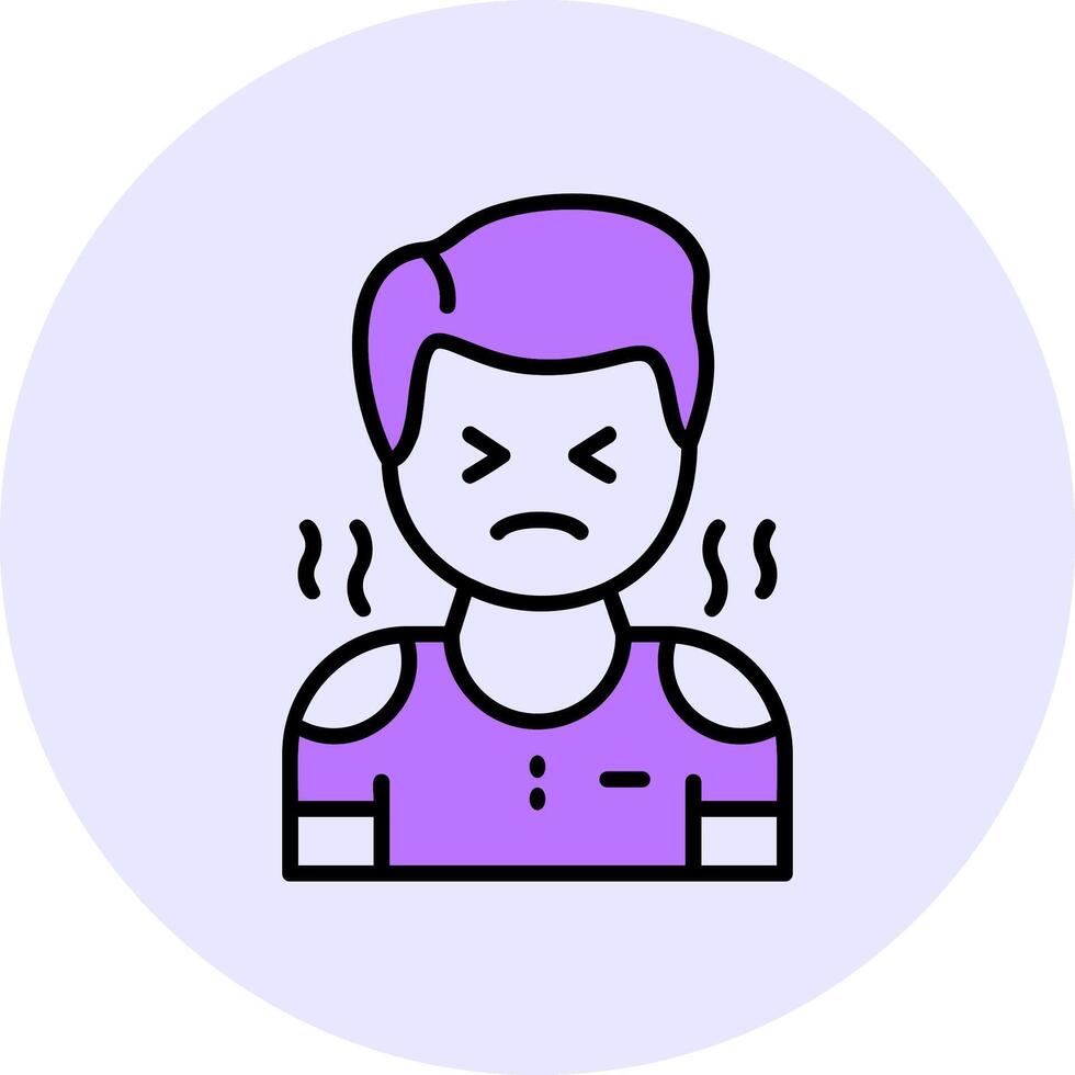 Discomfort Filled Circle Fill Icon Style vector