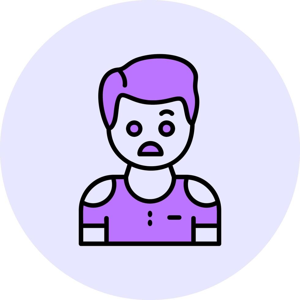 Displeasure Filled Circle Fill Icon Style vector