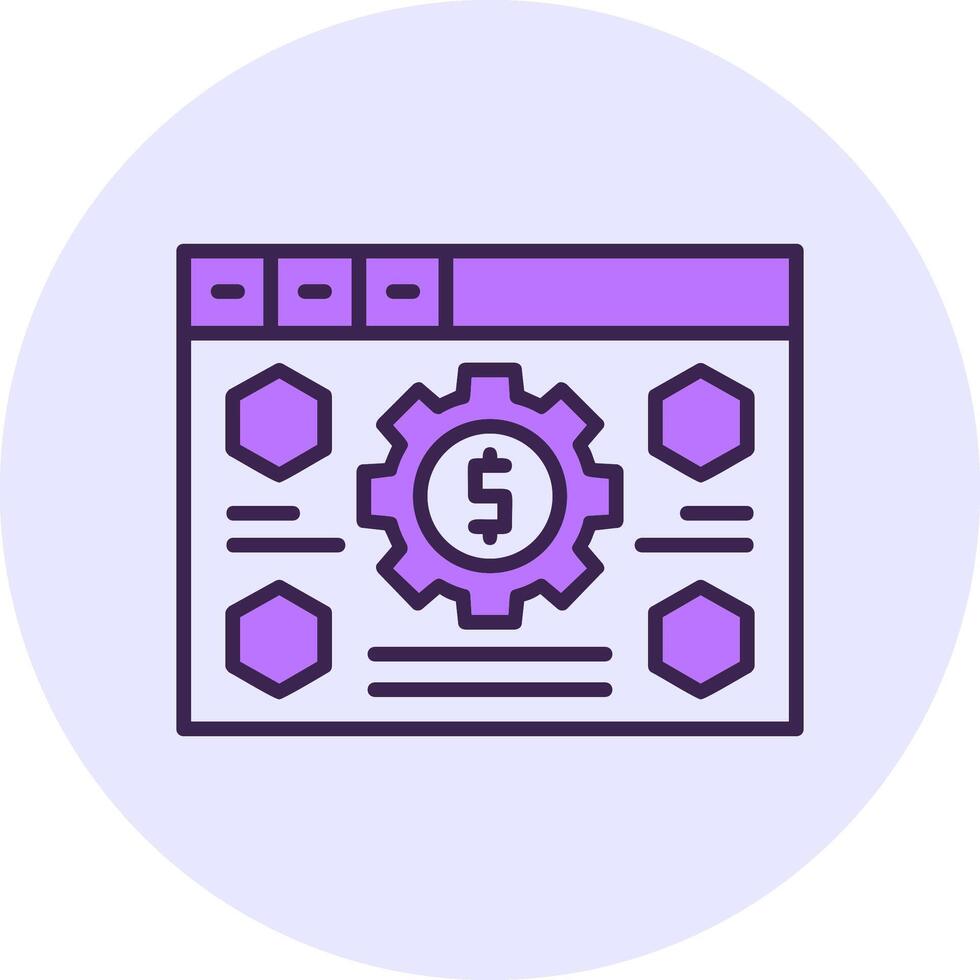Cost per conversion Filled Circle Fill Icon Style vector
