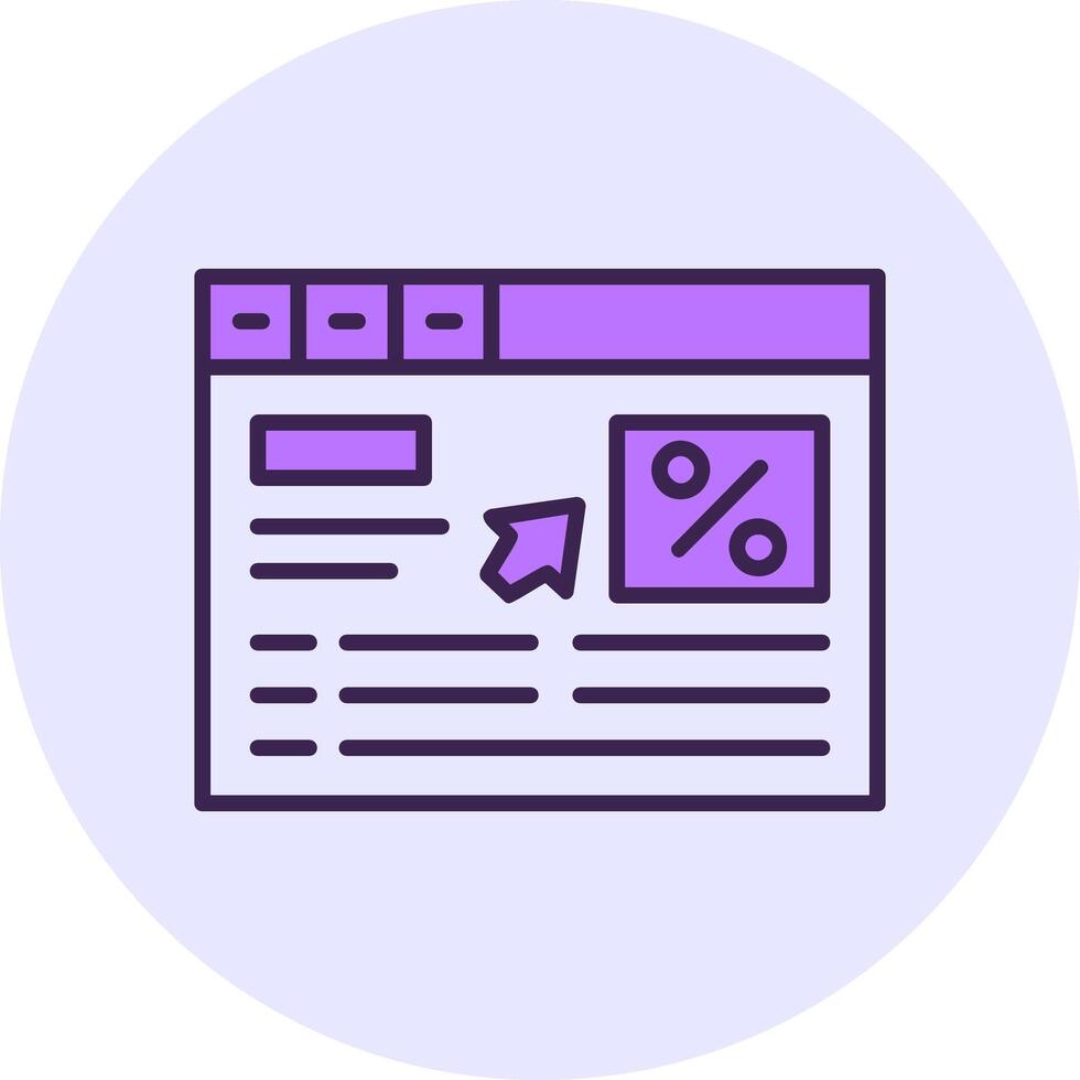 Click through rate Filled Circle Fill Icon Style vector