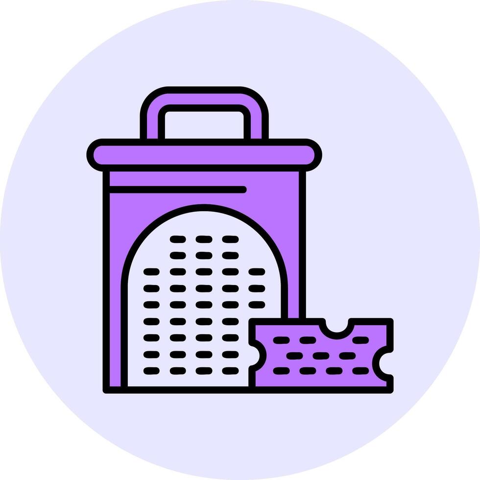 Cheese grater Filled Circle Fill Style Icon vector