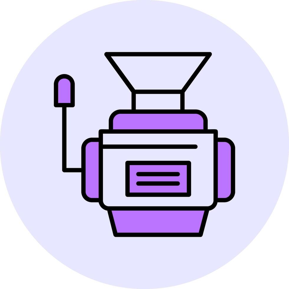Meat grinder Filled Circle Fill Style Icon vector