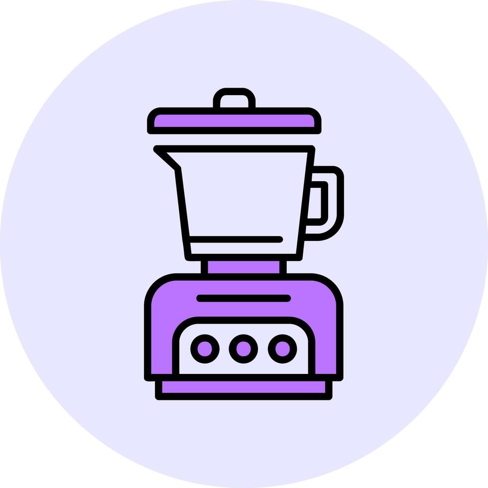 Mixer blender Filled Circle Fill Style Icon vector