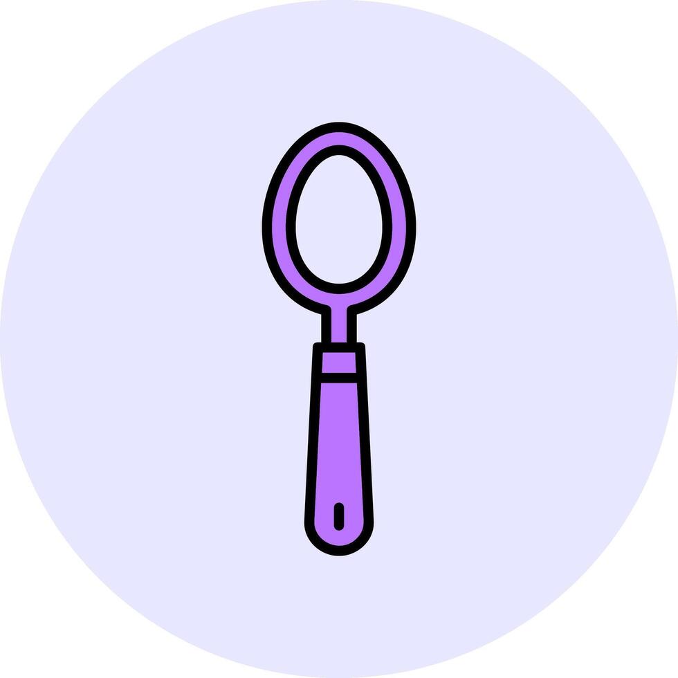 Spoon Filled Circle Fill Style Icon vector