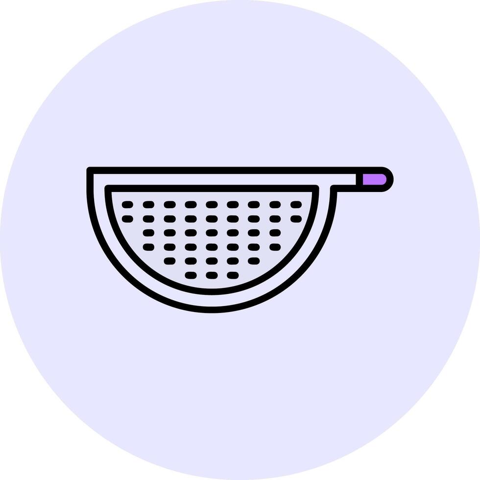 Strainer Filled Circle Fill Style Icon vector