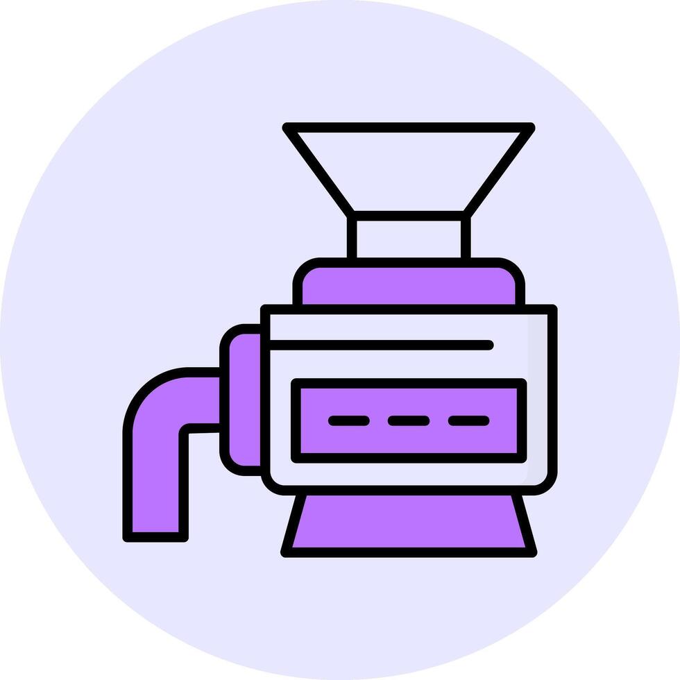 Crusher Filled Circle Fill Style Icon vector