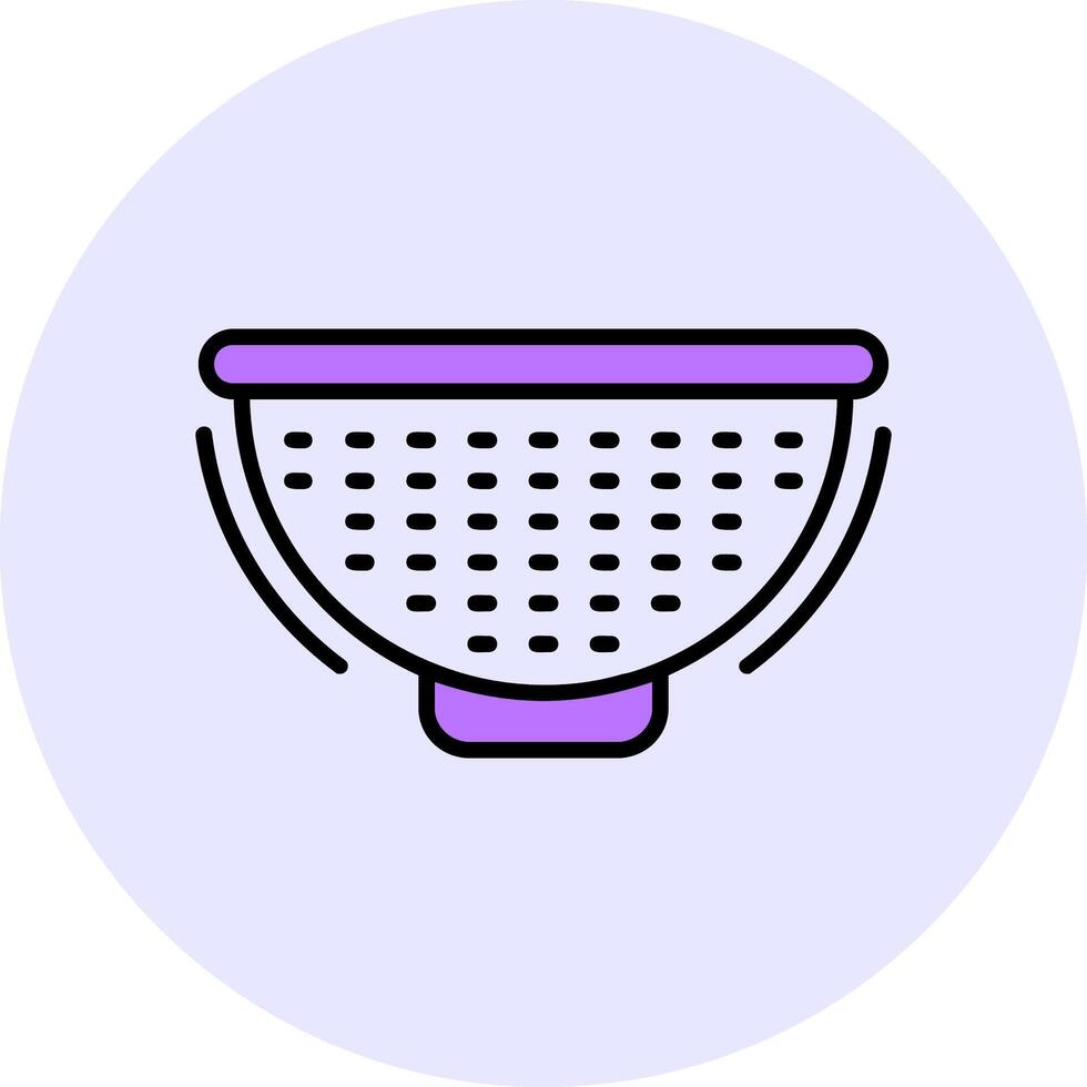 Strainer Filled Circle Fill Style Icon vector