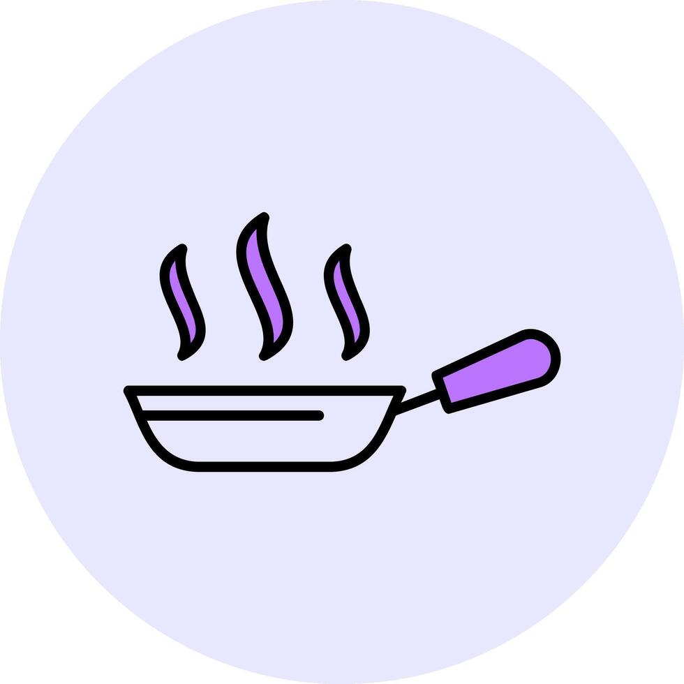 Frying pan Filled Circle Fill Style Icon vector