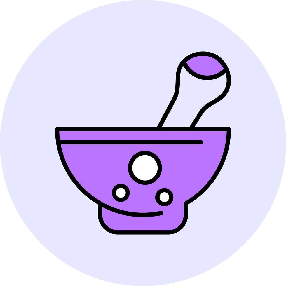 Pestle Filled Circle Fill Style Icon vector