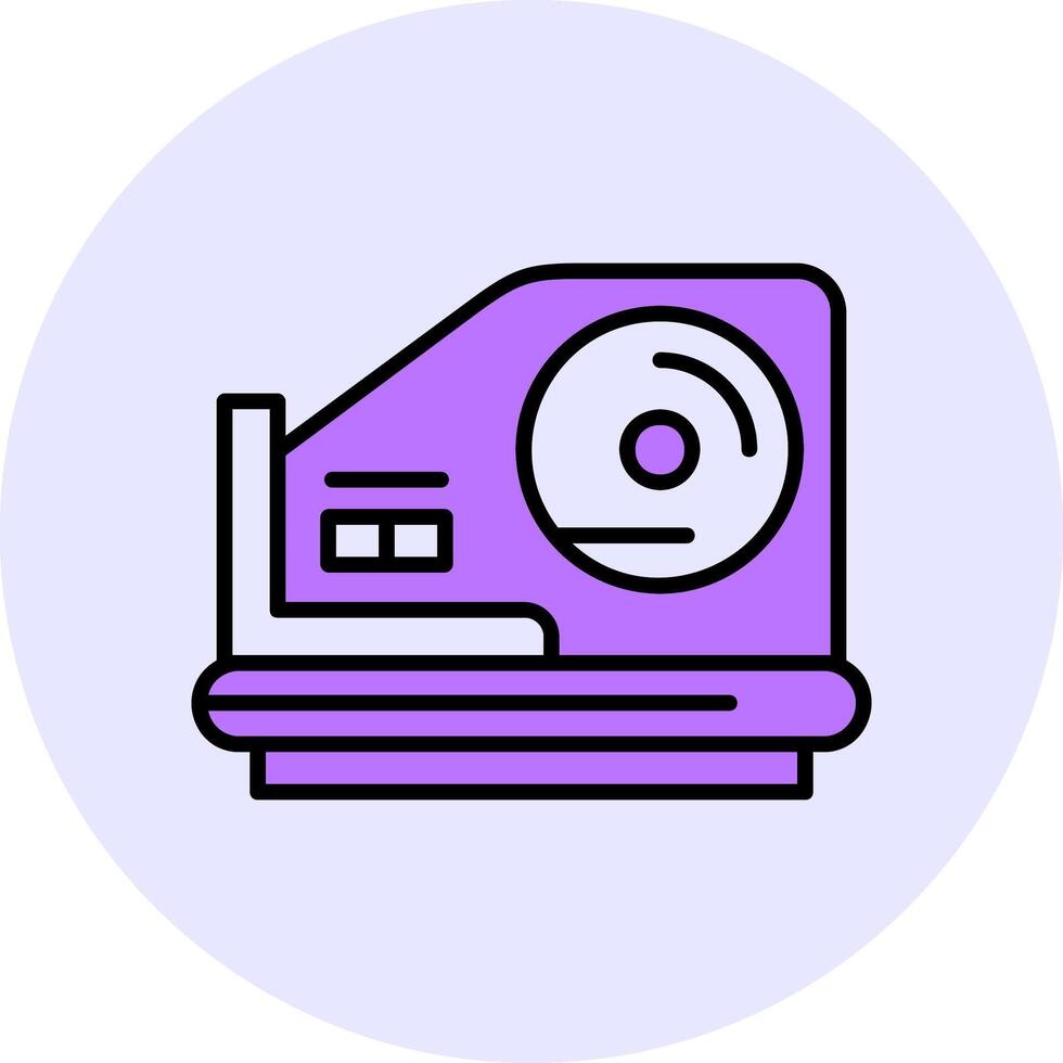 Slicer Filled Circle Fill Style Icon vector