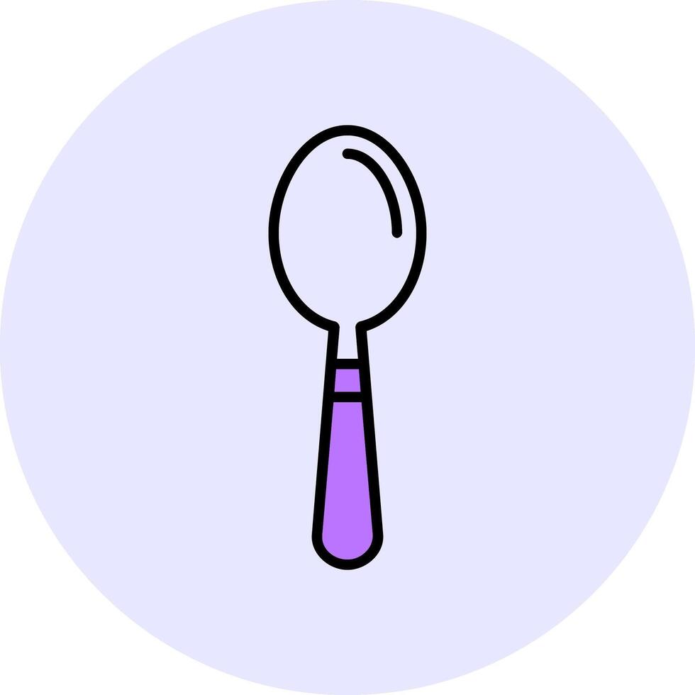 Spoon Filled Circle Fill Style Icon vector