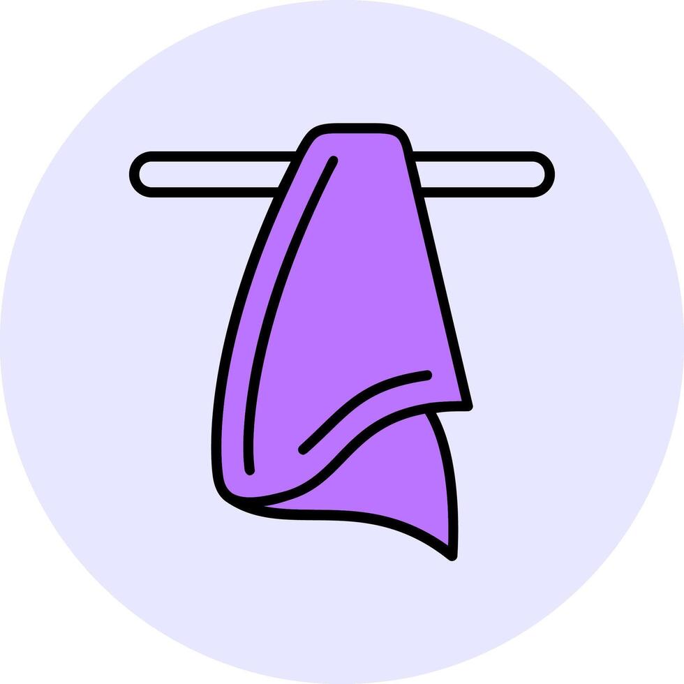 Cloth Filled Circle Fill Style Icon vector
