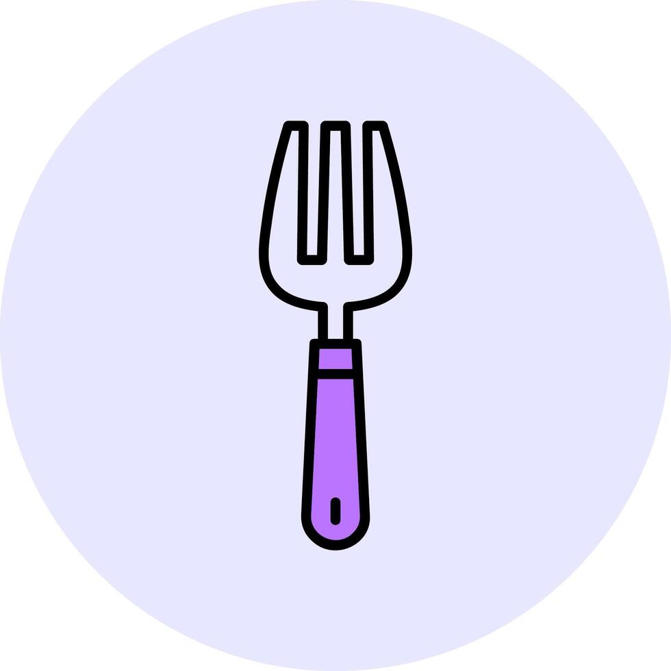 Fork Filled Circle Fill Style Icon vector