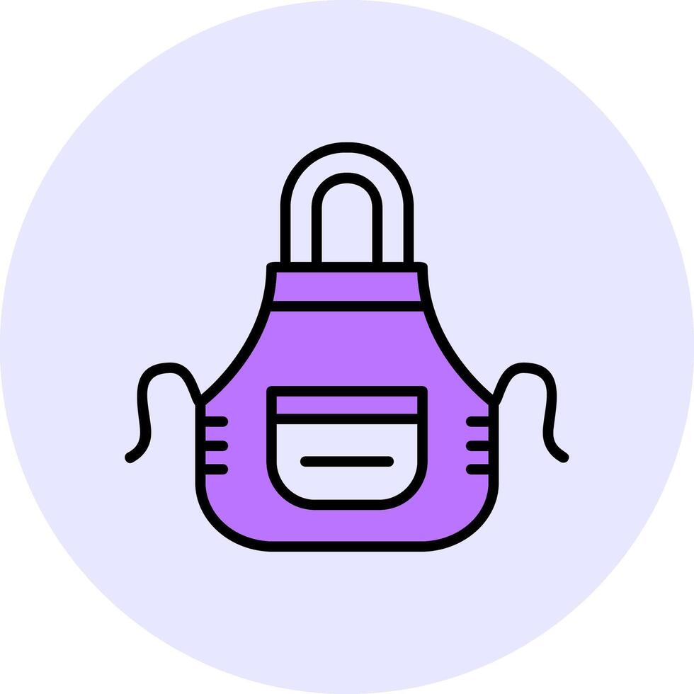 Apron Filled Circle Fill Style Icon vector