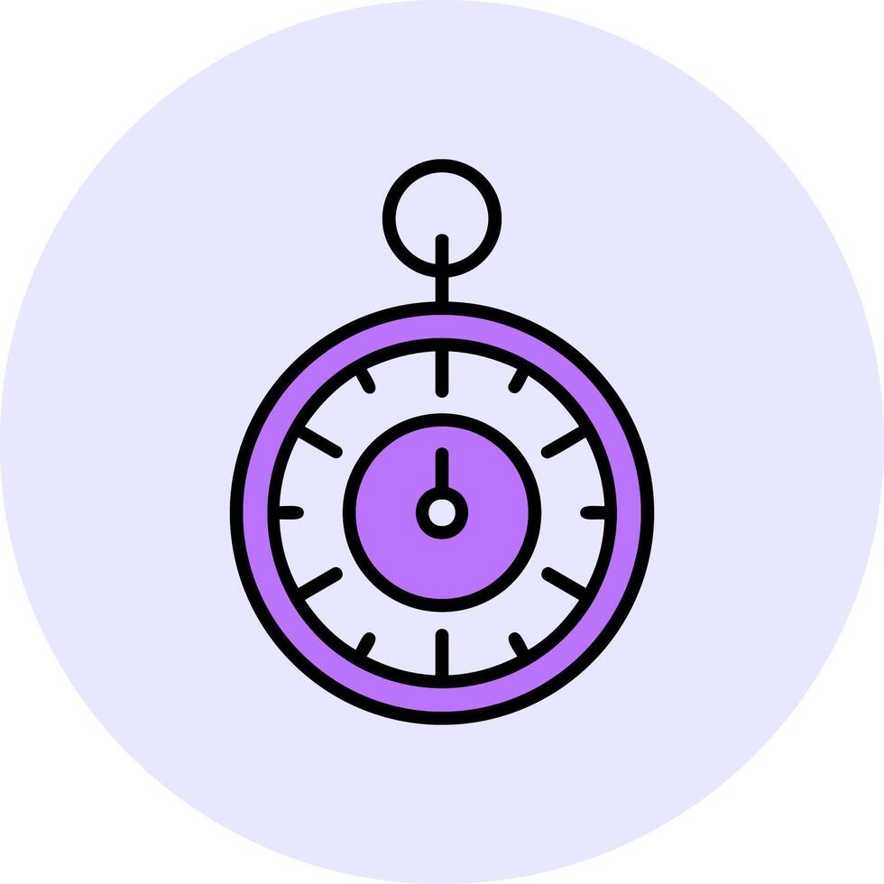 Timer Filled Circle Fill Style Icon vector