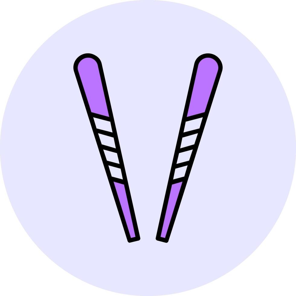 Chopsticks Filled Circle Fill Style Icon vector